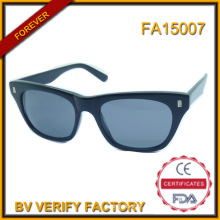 Nom de la marque italienne Fa15007 haute qualité de lunettes de soleil acétate